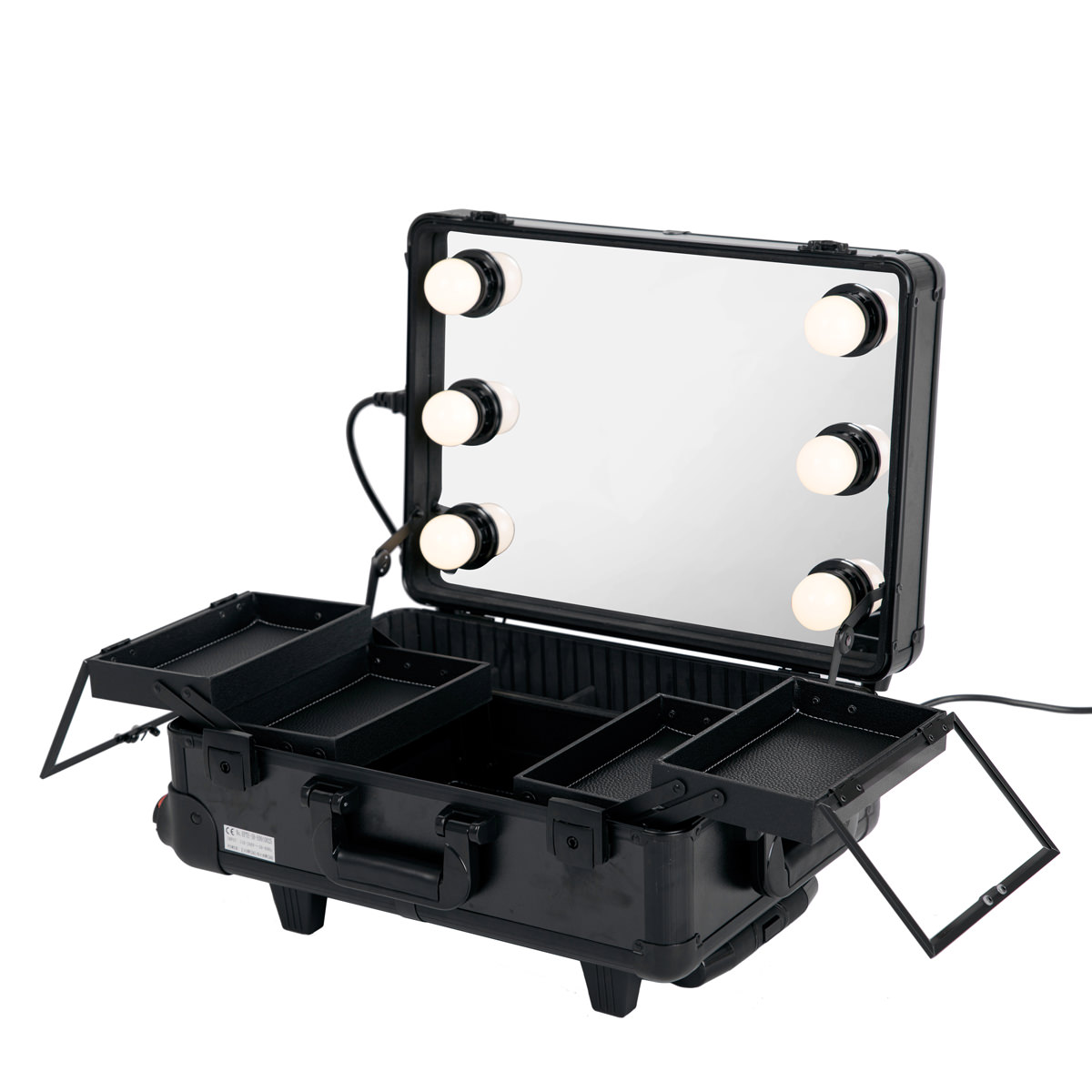 Sunrise - Beauty Trolley with Lamp WB-488-T-B - Black